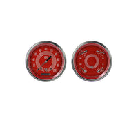 Classic Instruments V8 Red Steelie Two Gauge Set - V8RS52SLC