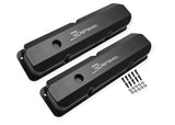 Holley 890001B Sniper Valve Cover - Fabricated Aluminum - Ford FE - Tall - Black Finish