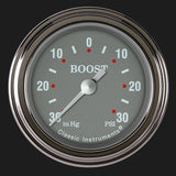 Classic Instruments Silver Gray 2 1/8" Boost/Vac Gauge - SG141SLF