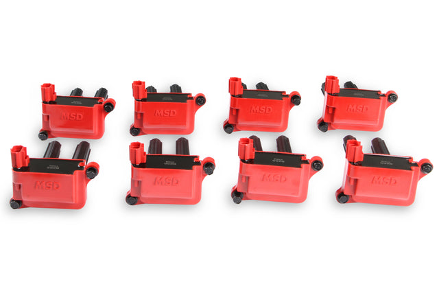 MSD Blaster Ignition Coil - Gen III HEMI 05-24 - Red - 8-Pack 5.7/6.1/6.2/6.4 - 82558
