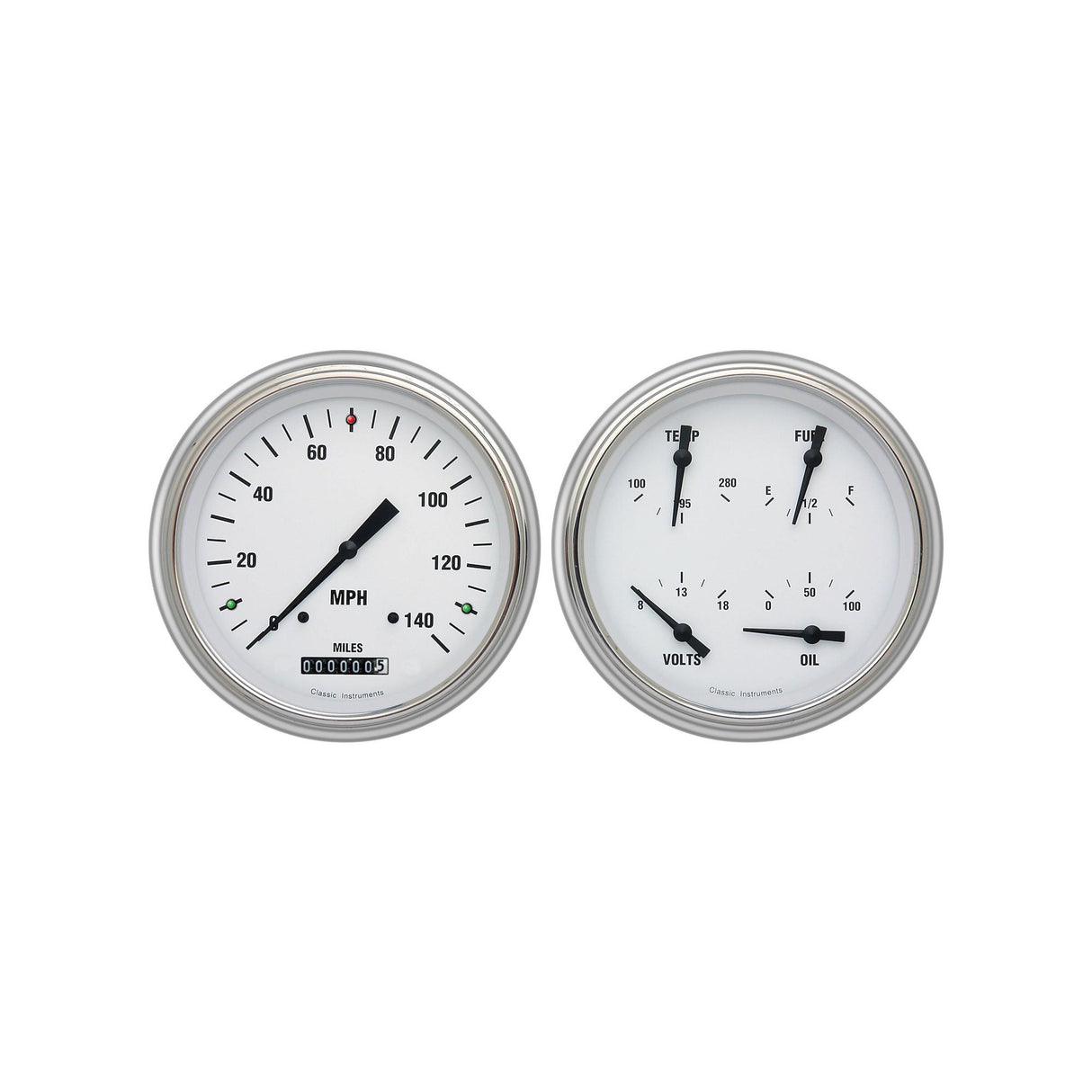 Classic Instruments White Hot 1951-52 Chevy Car Package LS Sending Unit - CH51WH52-LS