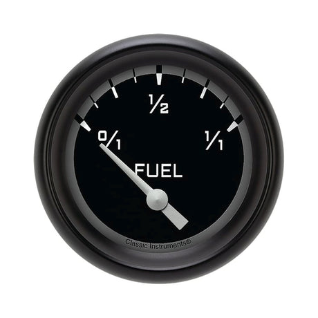 Classic Instruments Autocross Gray 2 5/8" Fuel Gauge, 0-30 ohm - AX214GBPF