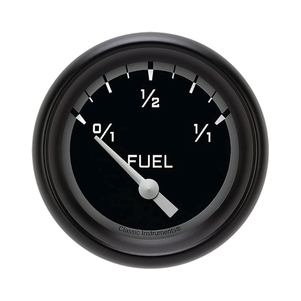 Classic Instruments Autocross Gray 2 5/8" Fuel Gauge, 0-30 ohm - AX214GBLF