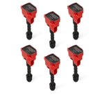 MSD Ignition Coil - Blaster Series - Fits Nissan/Infiniti 3.5L - Red - 6-Pack - 82796