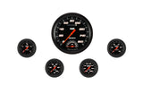 Classic Instruments Velocity Black Five Gauge Set 165 - VS165BBLF