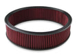 Holley 220-40 Air Filter - Replacement - 16" x 4" - Red Washable Gauze Filter