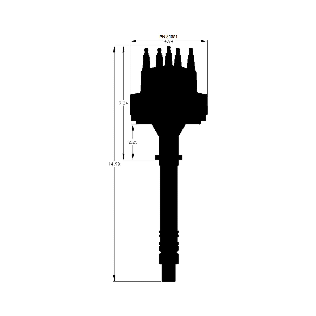 MSD Chevy V8 Pro-Billet Distributor - 85551
