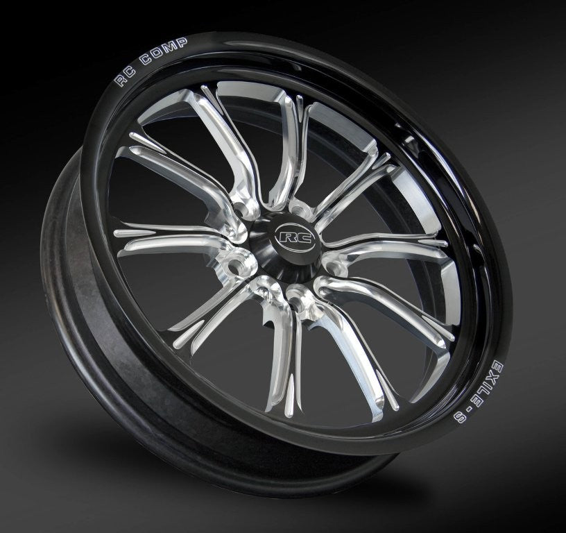 RC Comp Exile-S 17" x 6" Front Wheel, Black with Eclipse Finish - RCCFW37C2Q-05E RCCFW37C2Q-05E