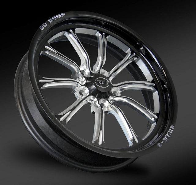 RC Comp Exile-S 17" x 6" Front Wheel, Black with Eclipse Finish - RCCFW37C2Q-05E RCCFW37C2Q-05E