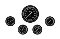 Classic Instruments AutoCross Gray Five Gauge Set - AX354GBLF