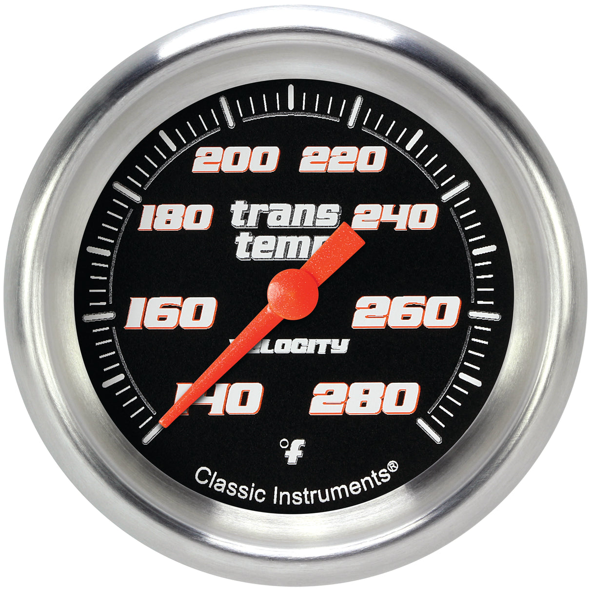 Classic Instruments Velocity Black 2-5/8" Transmission Temperature Gauge - VS327BAPF