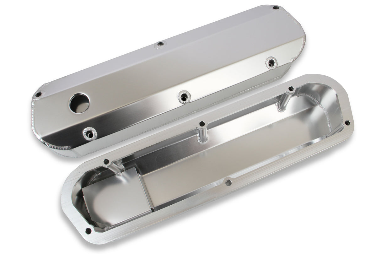 Mr Gasket Fabricated Aluminum Valve Covers - Silver - 6843G
