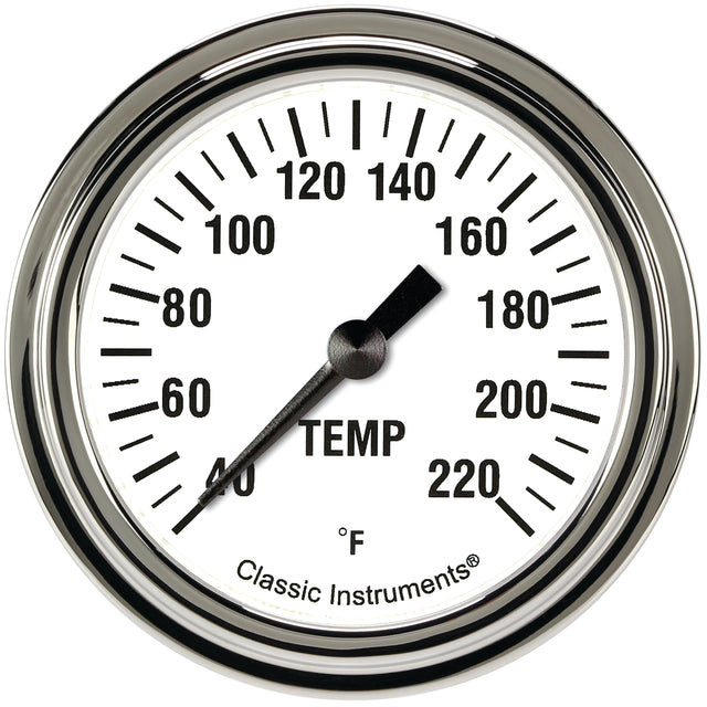 Classic Instruments White Hot 2 5/8" Stock Eliminator Temp. Gauge - WH329SLF