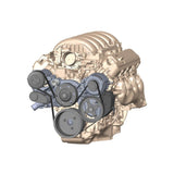 Holley 20-200 Premium Mid-Mount Complete Accessory System - Gen V LT Engines - SFI Certified Damper - Natural