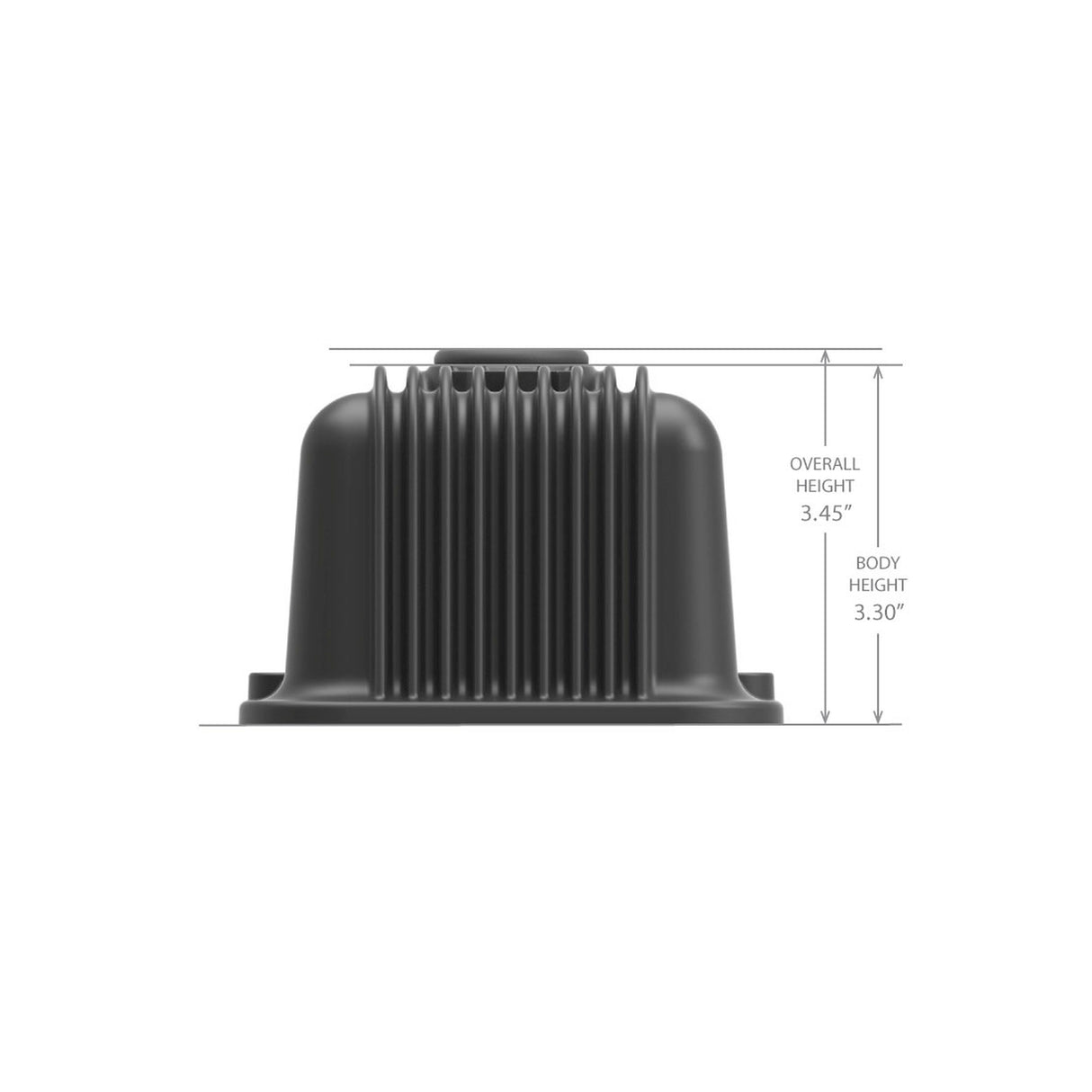Holley 241-242 Valve Covers - Vintage Series - Finned - SBC - Satin Black Machined