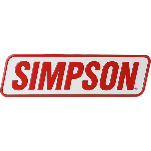 Simpson Motorcycle Simpson Racing Embossed Aluminum Simpson Racing Sign - SIGNAUTO