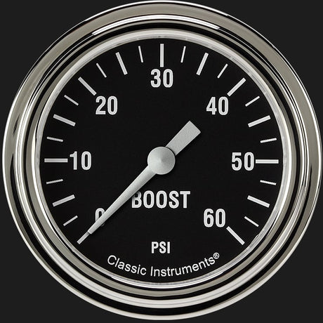 Classic Instruments Hot Rod 2 5/8" Boost Gauge, 60 psi - HR343SLF