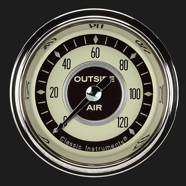 Classic Instruments Nostalgia VT 2 1/8" Outside Air Temp. Gauge - NT199SHC
