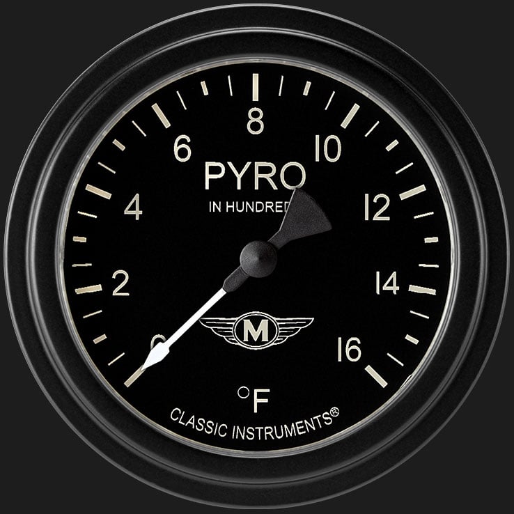 Classic Instruments Moal Bomber 2 5/8" Exhaust Gas Temp. Gauge - MA398BLF