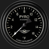 Classic Instruments Moal Bomber 2 5/8" Exhaust Gas Temp. Gauge - MA398BLF