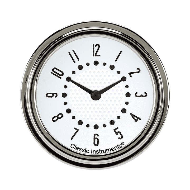 Classic Instruments Bel Era III Matching White 2 5/8" Clock - BET92W
