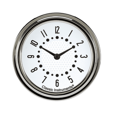Classic Instruments Bel Era III Matching White 2 5/8" Clock - BET92W