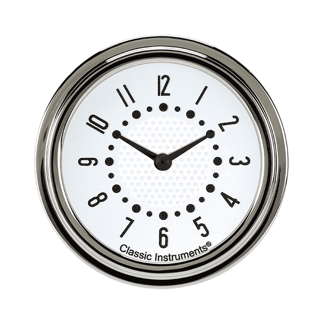 Classic Instruments Bel Era III Matching White 2 5/8" Clock - BET92W