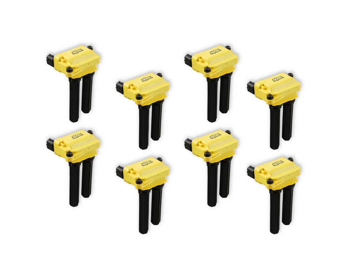 ACCEL SuperCoil - Gen III HEMI 05-24 - 8-Pack - Yellow - 5.7/6.1/6.2/6.4L - 140038-8