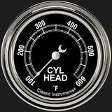 Classic Instruments Traditional 2 5/8" Cylinder Head Temp. Gauge - TR397SLF