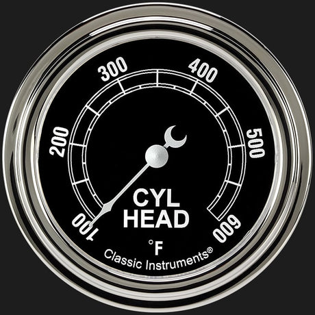 Classic Instruments Traditional 2 5/8" Cylinder Head Temp. Gauge - TR397SLF