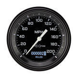 Classic Instruments AutoCross Gray 3 3/8" Speedometer with Information Screen - AX57DGBLF