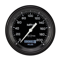 Classic Instruments AutoCross Gray 3-3/8" Speedometer Gauge w/ Info Screen - AX57DGBLF
