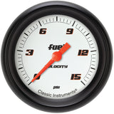 Classic Instruments Velocity White 2-5/8" Fuel Pressure Gauge (15 PSI) - VS345WBPF