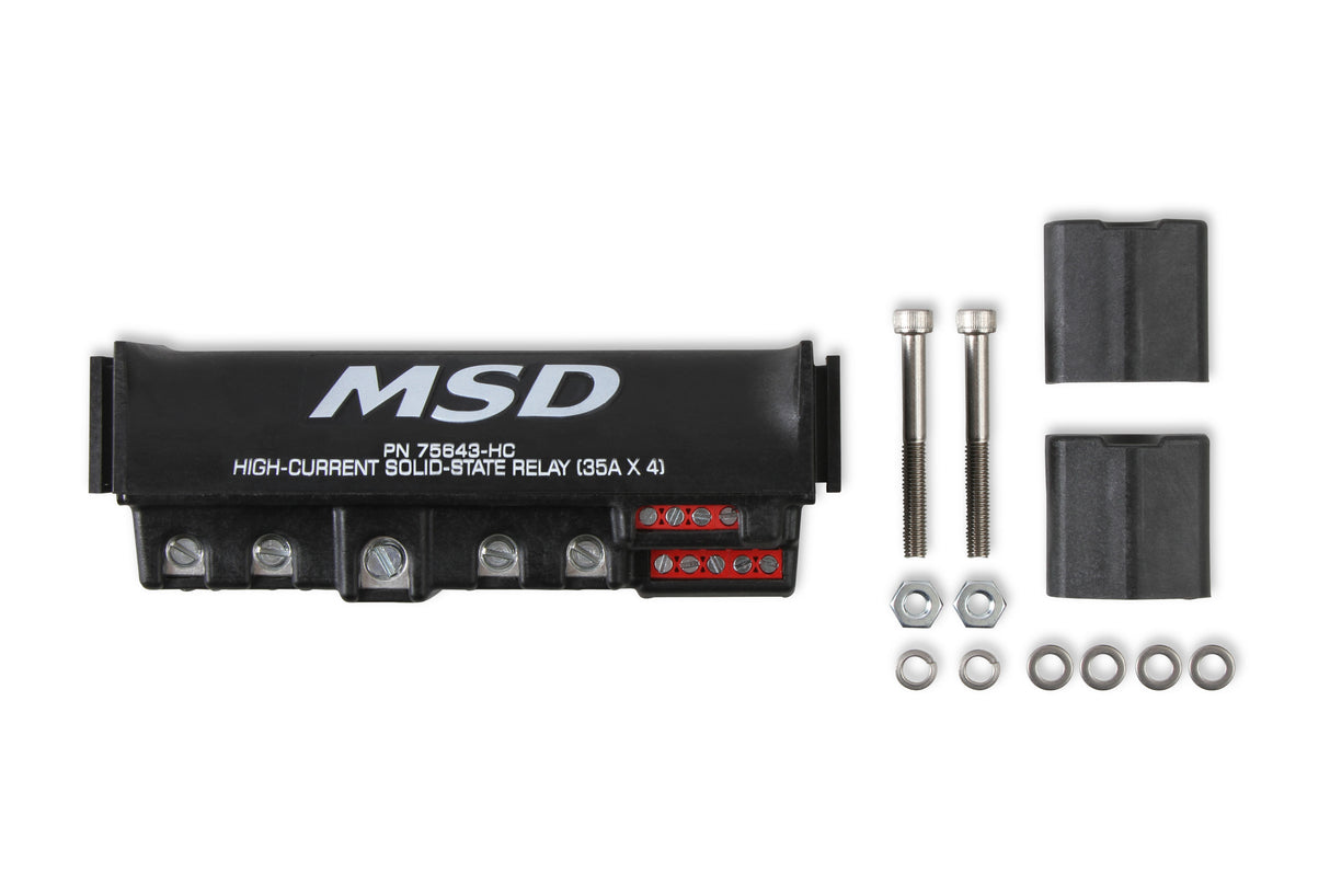 MSD High-Current Solid-State Relay 35Ax4, Black - 75643-HC