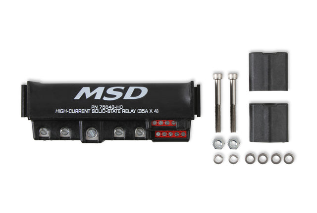 MSD High-Current Solid-State Relay 35Ax4, Black - 75643-HC