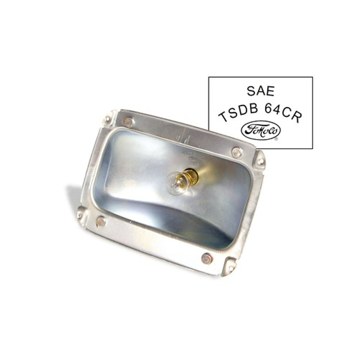 Scott Drake Tail Light Housing, Concours with FoMoCo Logo - C5ZZ-13434-B