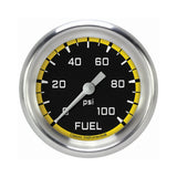Classic Instruments Autocross Yellow 2-5/8" Fuel Pressure Gauge (100 PSI) - AX346YAPF
