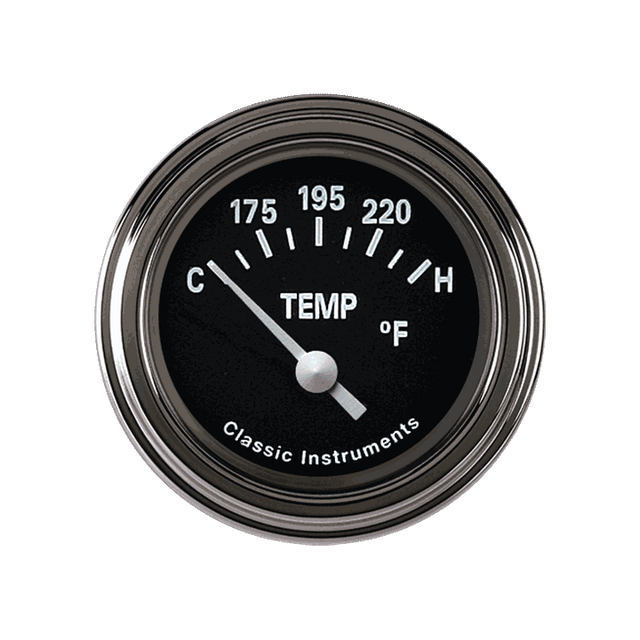 Classic Instruments TETRA 2IN BLACK WATER TEMP - TE26BSLC
