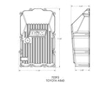 B&M Hi-Tek Deep Transmission Pan - Aluminum - Toyota - Black - 70393