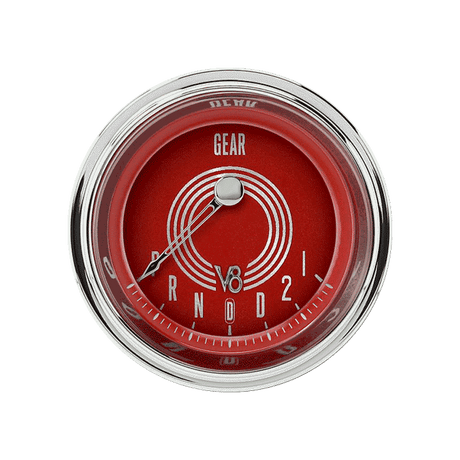 Classic Instruments V8 RED STEELIE 2IN GEAR SEL W/OD - V8RS06SLC