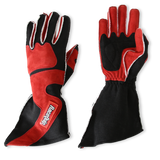 Racequip SFI 3.3/5 Red / Black Outseam Long Gauntlet Nomex Race Gloves - Small - 359102RQP