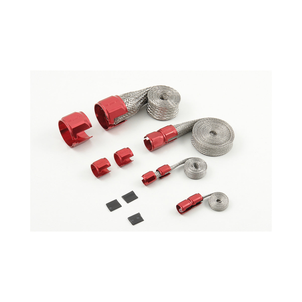 Mr Gasket Flex-Braid Hose Sleeve Kit - Red - 8090