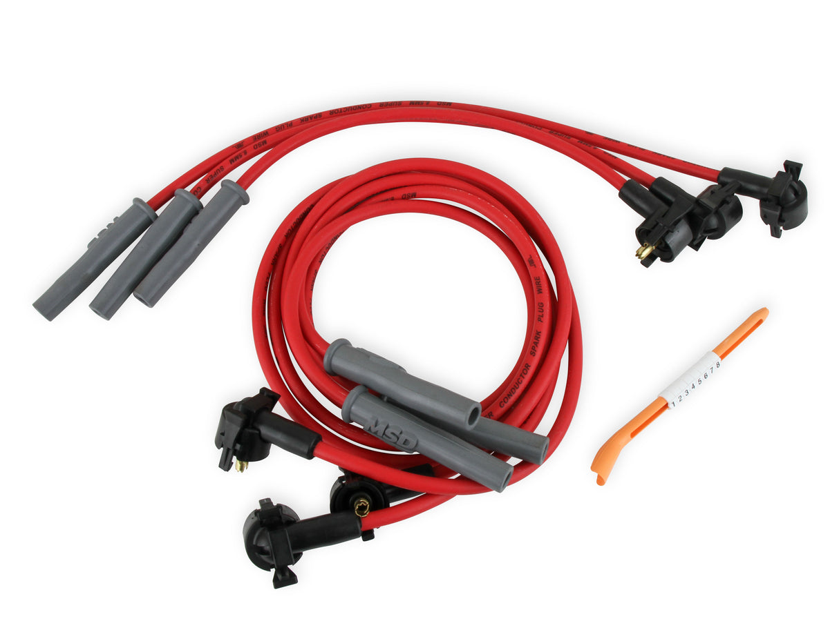MSD Super Conductor Spark Plug Wire Set, 2000 Ford 3.8L V-6 Mustang - 32999