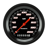 Classic Instruments Velocity Black 3 3/8" Speedometer - VS59BBLF