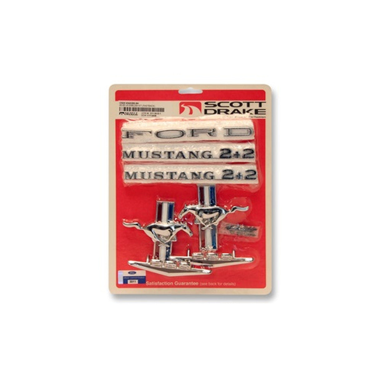 Scott Drake Emblem Kit, Fastback, V8 - C5ZZ-6340282-8K