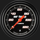 Classic Instruments Velocity Black 2 5/8" Outside Air Temp. Gauge - VS399BBLF