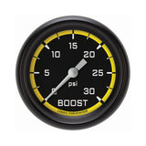 Classic Instruments Autocross Yellow 2-5/8" Boost Gauge (30 PSI) - AX342YBPF