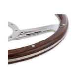 Scott Drake Steering Wheel Corso Feroce Shelby Style Wood and Aluminum 14" - S1MS-3600-WG-14