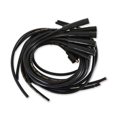 ACCEL Spark Plug Wire Set - 8mm - Universal - Black Wire with Black Straight Boots - 5040K
