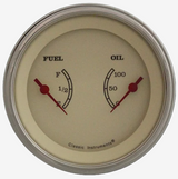 Classic Instruments Vintage 3" Dual - Fuel & Oil - VT72GLF